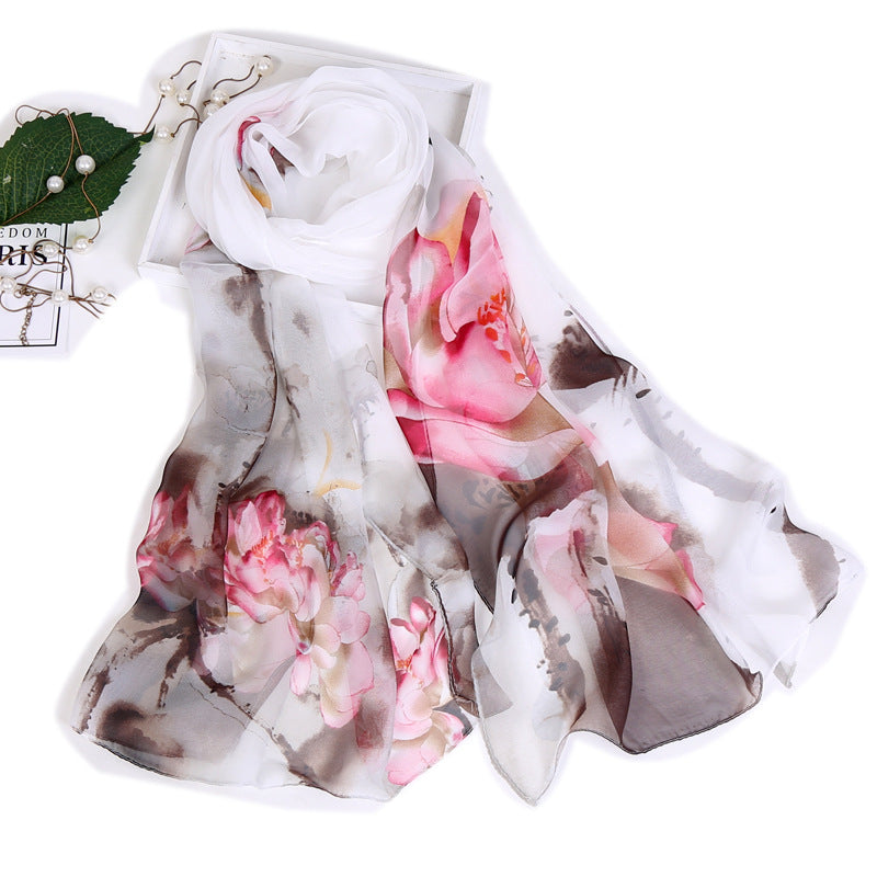 Spring And Autumn Ladies Pastoral Scarf Thin
