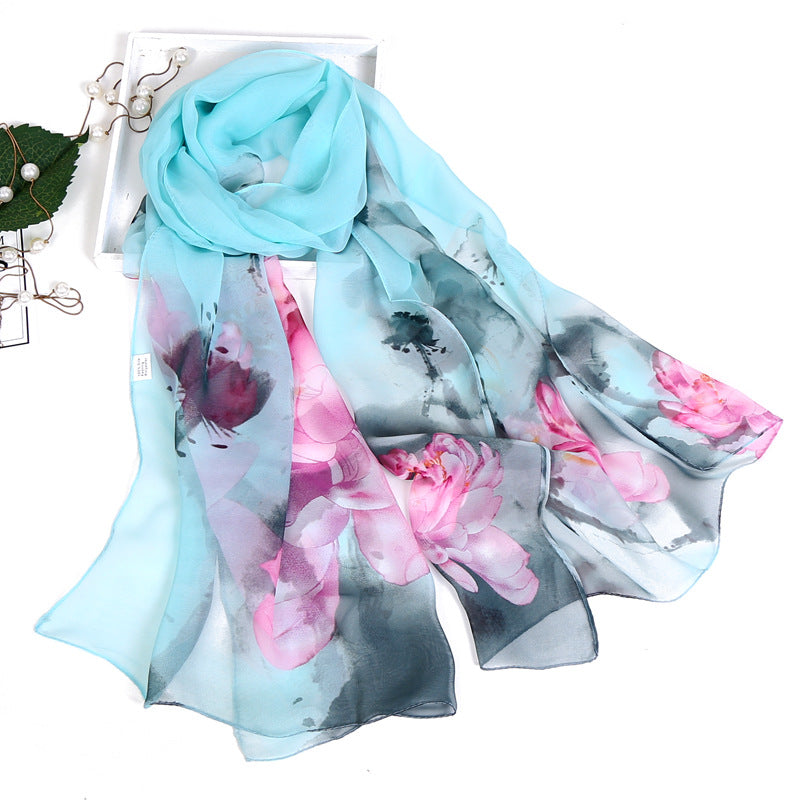 Spring And Autumn Ladies Pastoral Scarf Thin