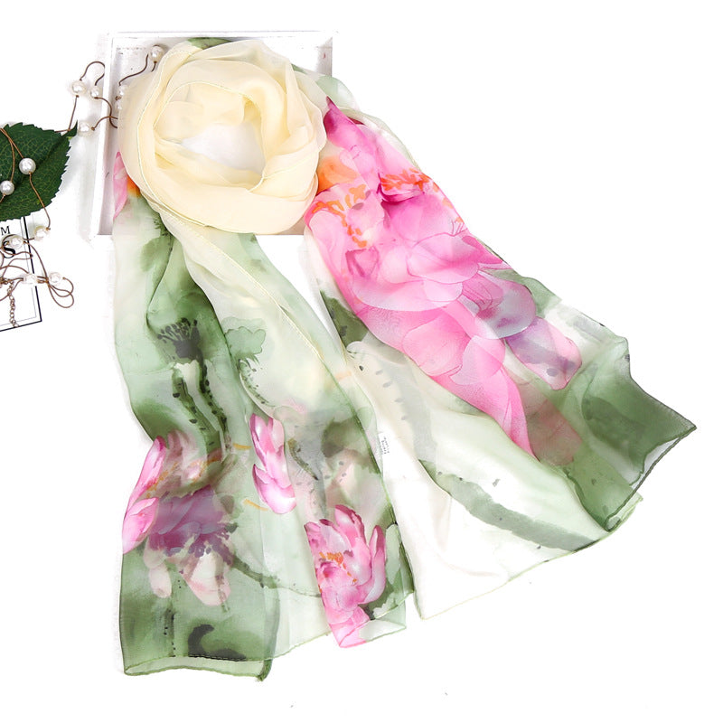 Spring And Autumn Ladies Pastoral Scarf Thin