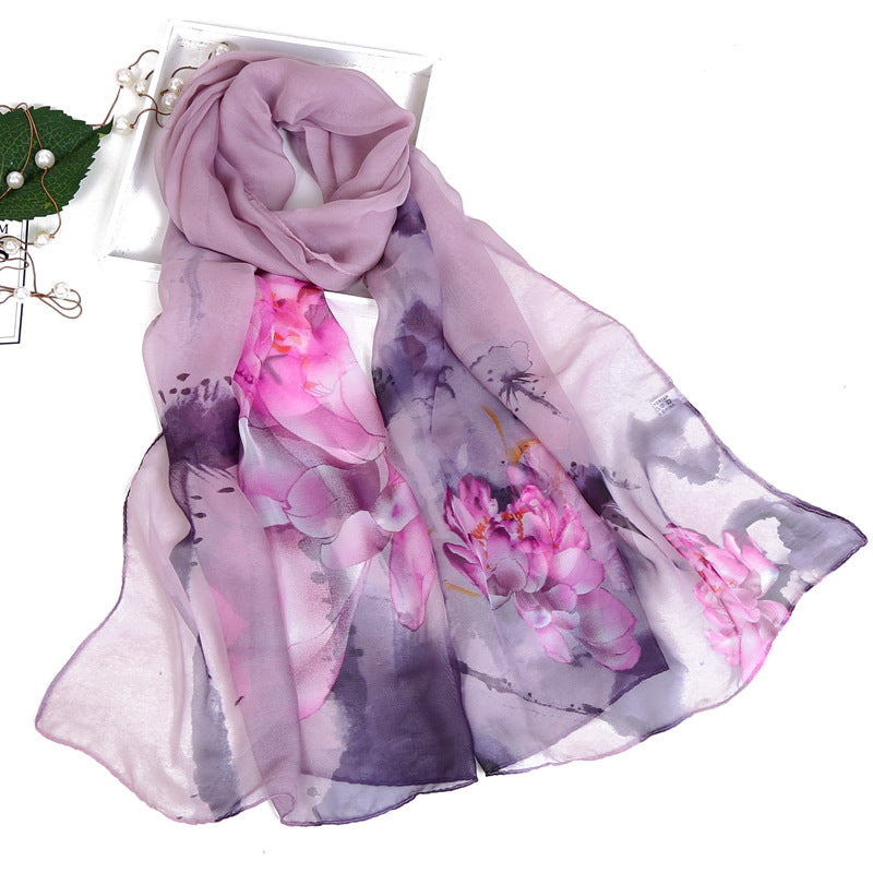 Spring And Autumn Ladies Pastoral Scarf Thin