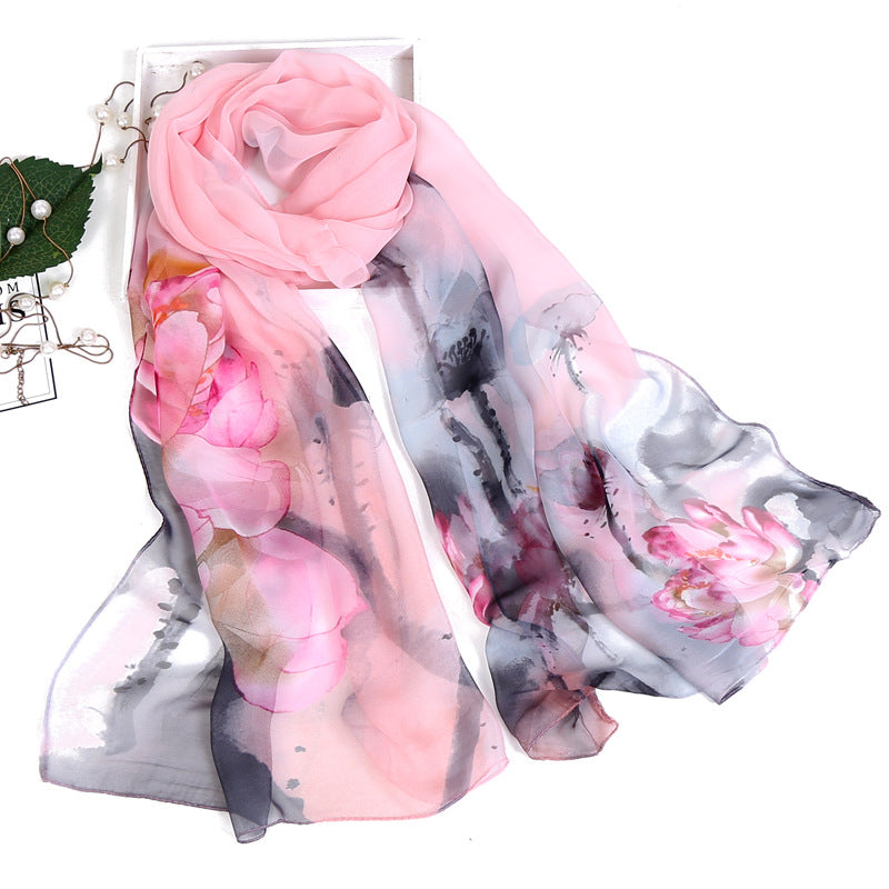 Spring And Autumn Ladies Pastoral Scarf Thin
