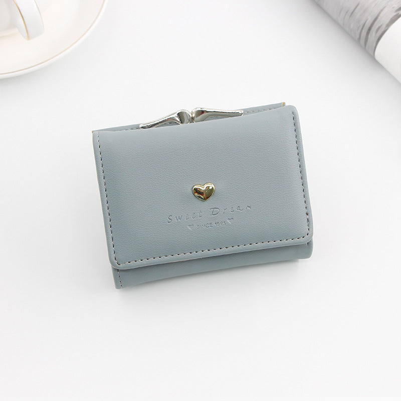 Women's Wallet Short Paragraph Cartoon Cute Coin Purse Tri-fold Coin Bag Girls Small Purse