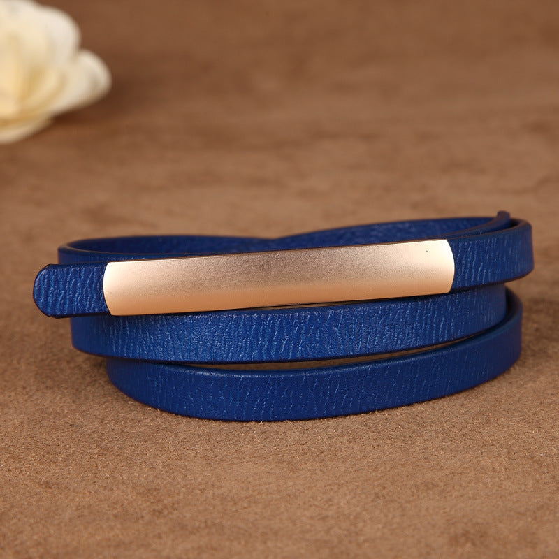 Women's Belt All-match Thin Belt Jeans Short