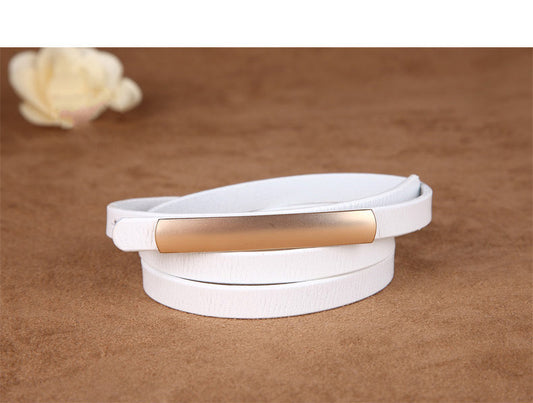 Women's Belt All-match Thin Belt Jeans Short