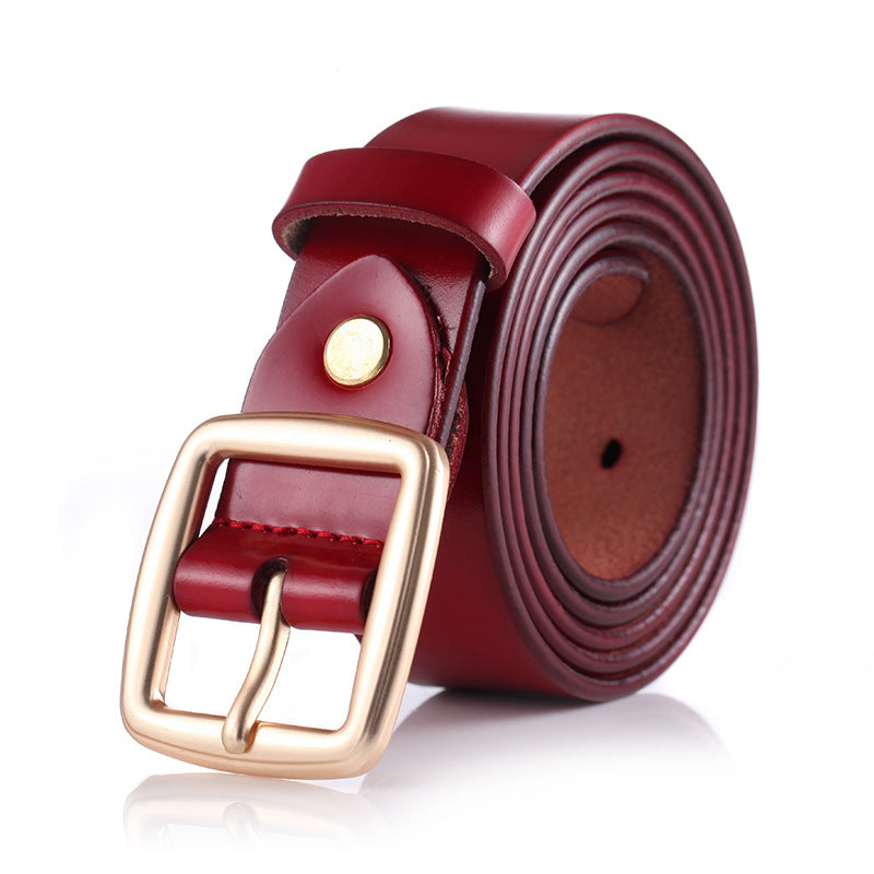 Imitation Copper Buckle Pin Buckle Trouser Belt Korean Style
