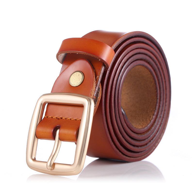 Imitation Copper Buckle Pin Buckle Trouser Belt Korean Style