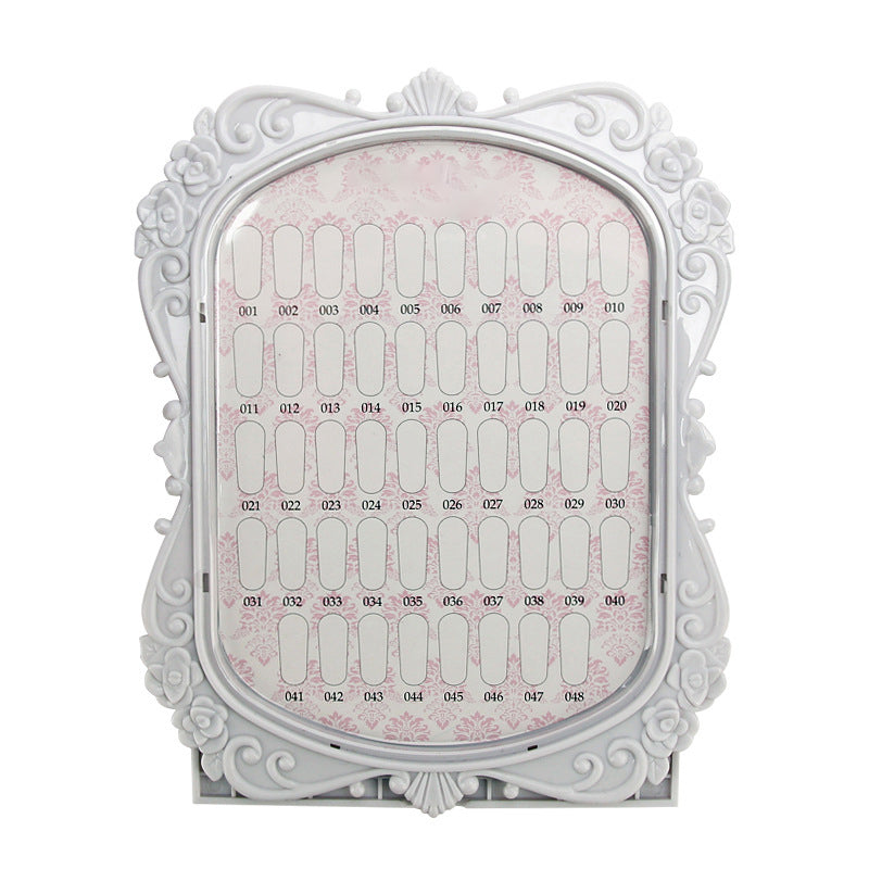 Nail Polish Glue Color Card, Two-sided Dustproof Display Board, 48 Colors