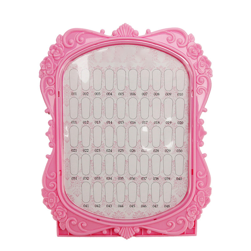Nail Polish Glue Color Card, Two-sided Dustproof Display Board, 48 Colors