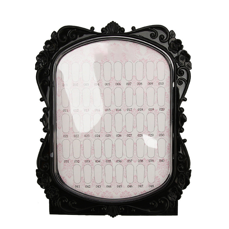 Nail Polish Glue Color Card, Two-sided Dustproof Display Board, 48 Colors
