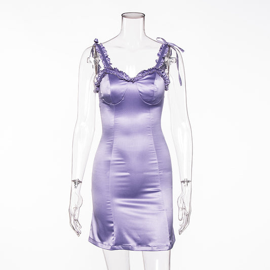 New Sexy High Waist Halter Strap Dress Women