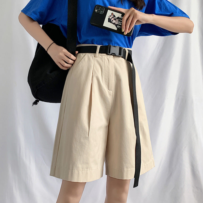 Loose Wide-leg Five-point Shorts