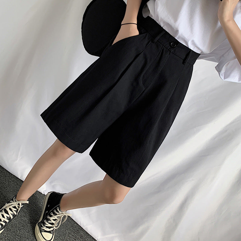 Loose Wide-leg Five-point Shorts