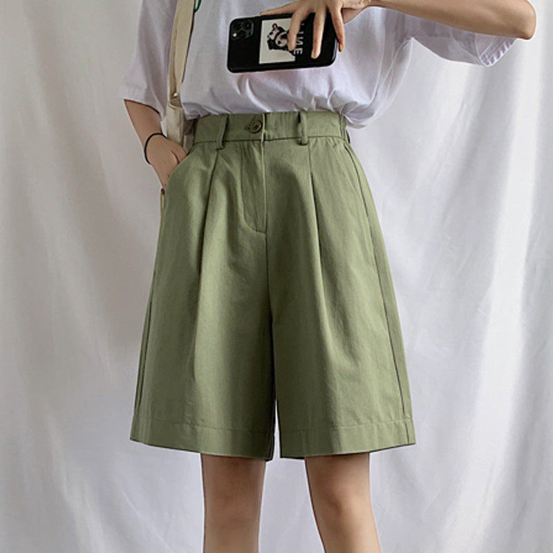 Loose Wide-leg Five-point Shorts
