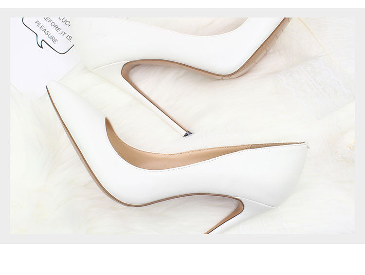 High Heels Women's Shallow Mouth Stiletto High-heeled Large Size