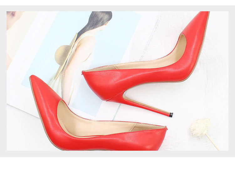 High Heels Women's Shallow Mouth Stiletto High-heeled Large Size