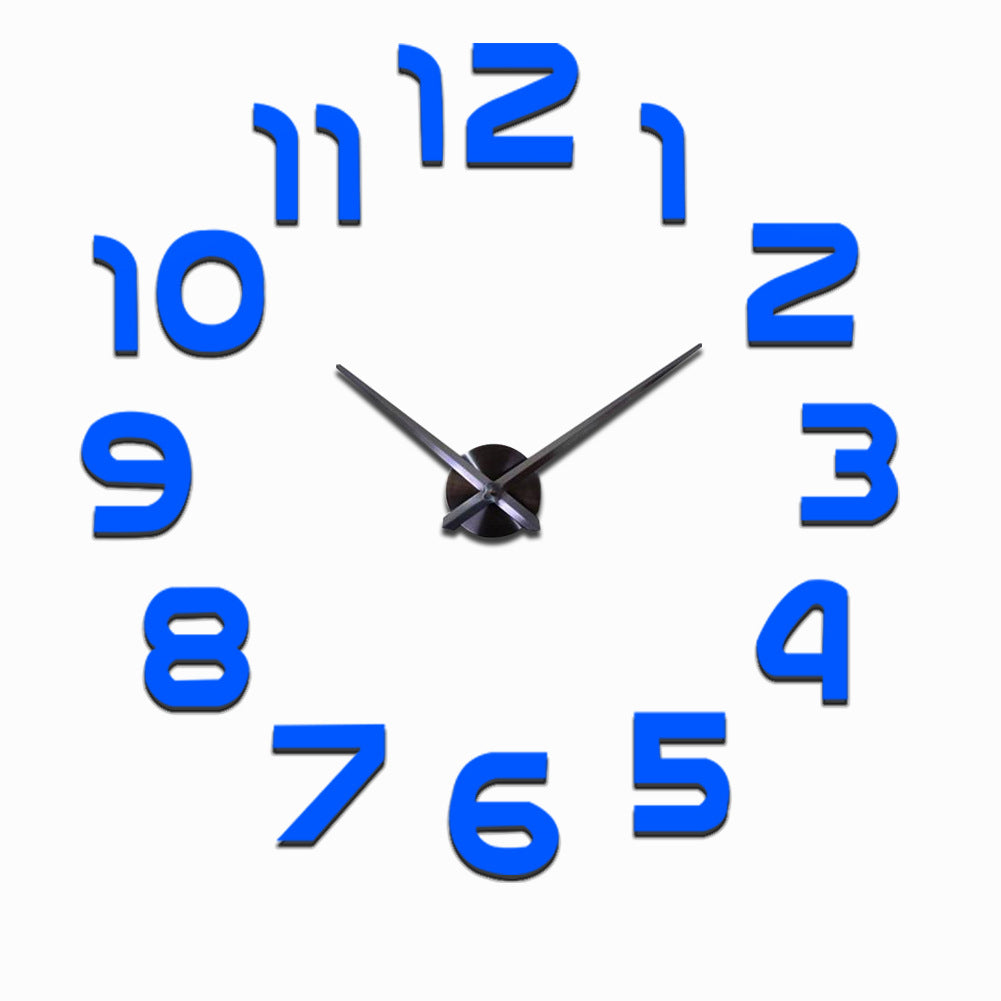 Creative Diy Wall Clock Personality Art 3D Mirror Wall Clock