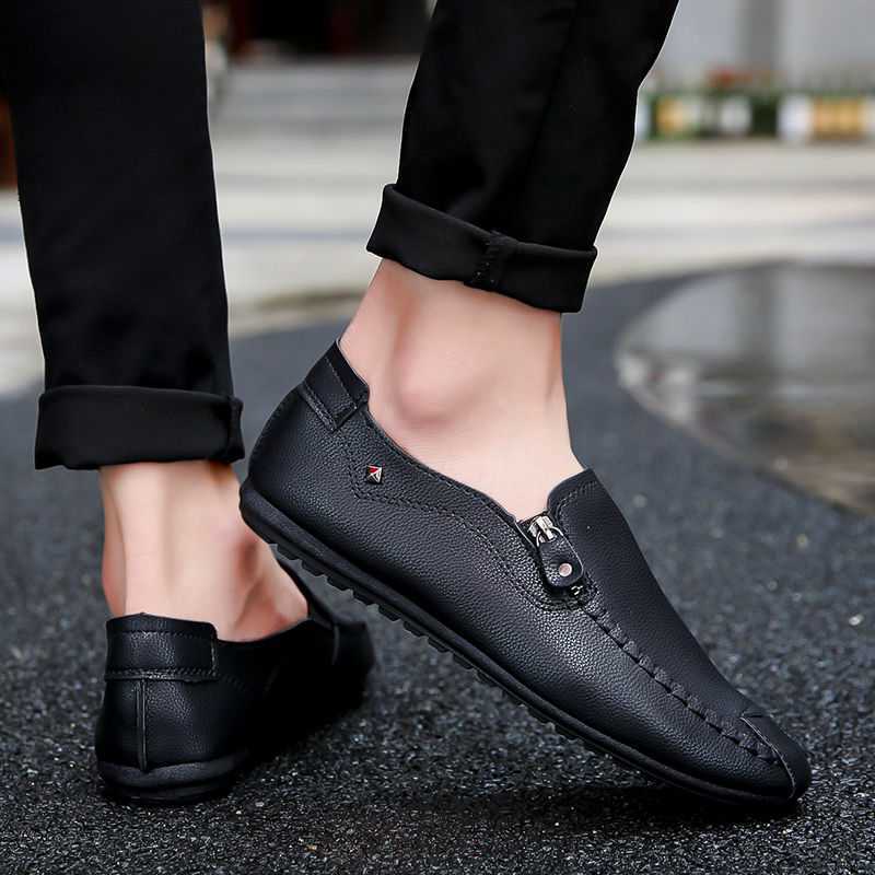 Boys No Shoelaces Pointed Toe Acne Peas Shoes Yellow Orange Lazy Single Thin Moccasins Rest Scoop Shoes