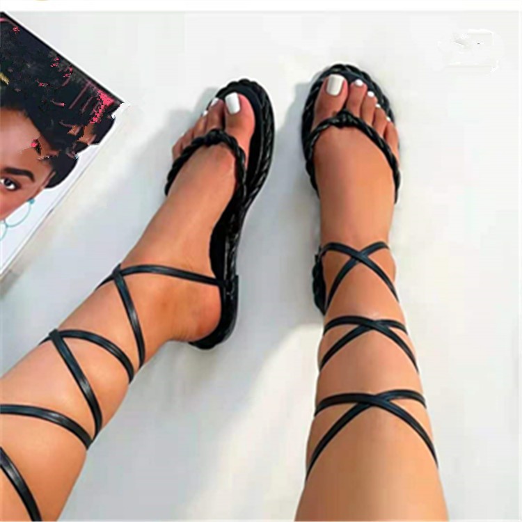 Flat foot ring strap sexy ladies beach casual sandals and slippers