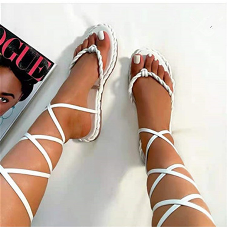 Flat foot ring strap sexy ladies beach casual sandals and slippers