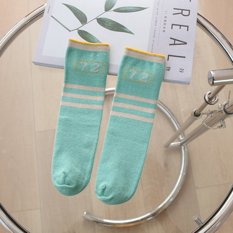 Cartoon Striped Socks Korean Style