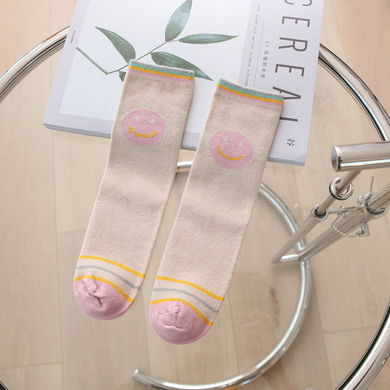 Cartoon Striped Socks Korean Style