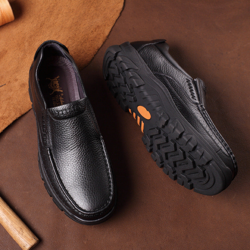 Fashionable Breathable Soft Sole Business Leather Shoes