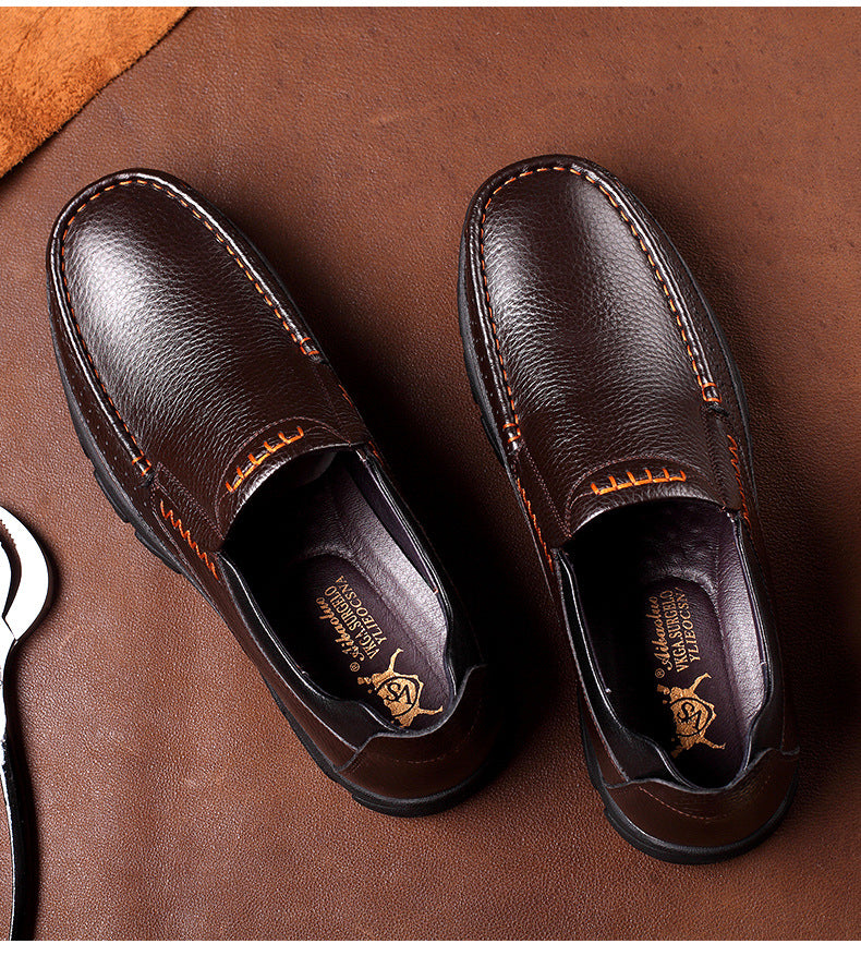 Fashionable Breathable Soft Sole Business Leather Shoes