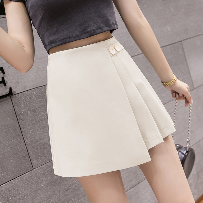 High Waist Trouser Skirt Women's New Summer Pleated Skirt Casual Pants Show Thin Wide Leg Pants A-line Skirt