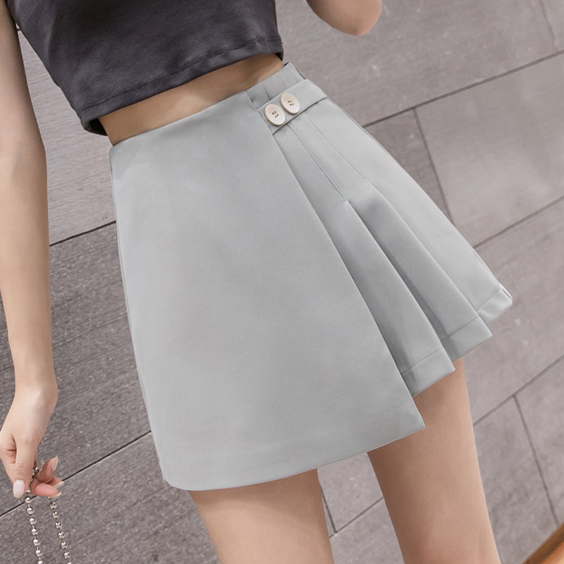 High Waist Trouser Skirt Women's New Summer Pleated Skirt Casual Pants Show Thin Wide Leg Pants A-line Skirt