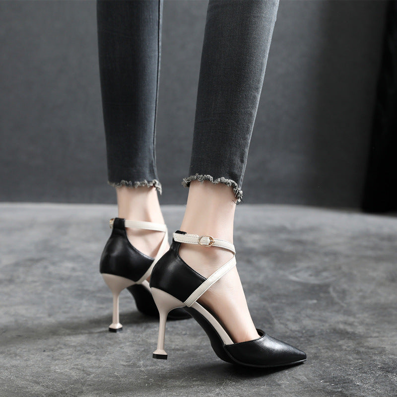 Spring And Autumn New Pointed Toe Stiletto High Heels Small Size
