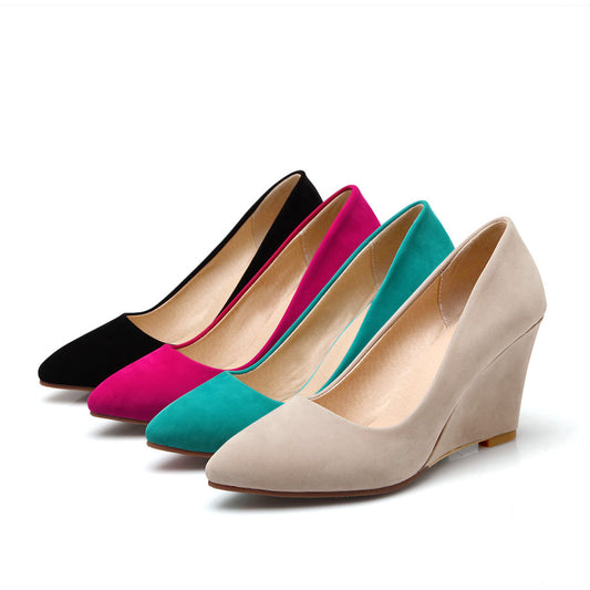Shallow Mouth, Pointed High Heel And Comfortable Slope Heel