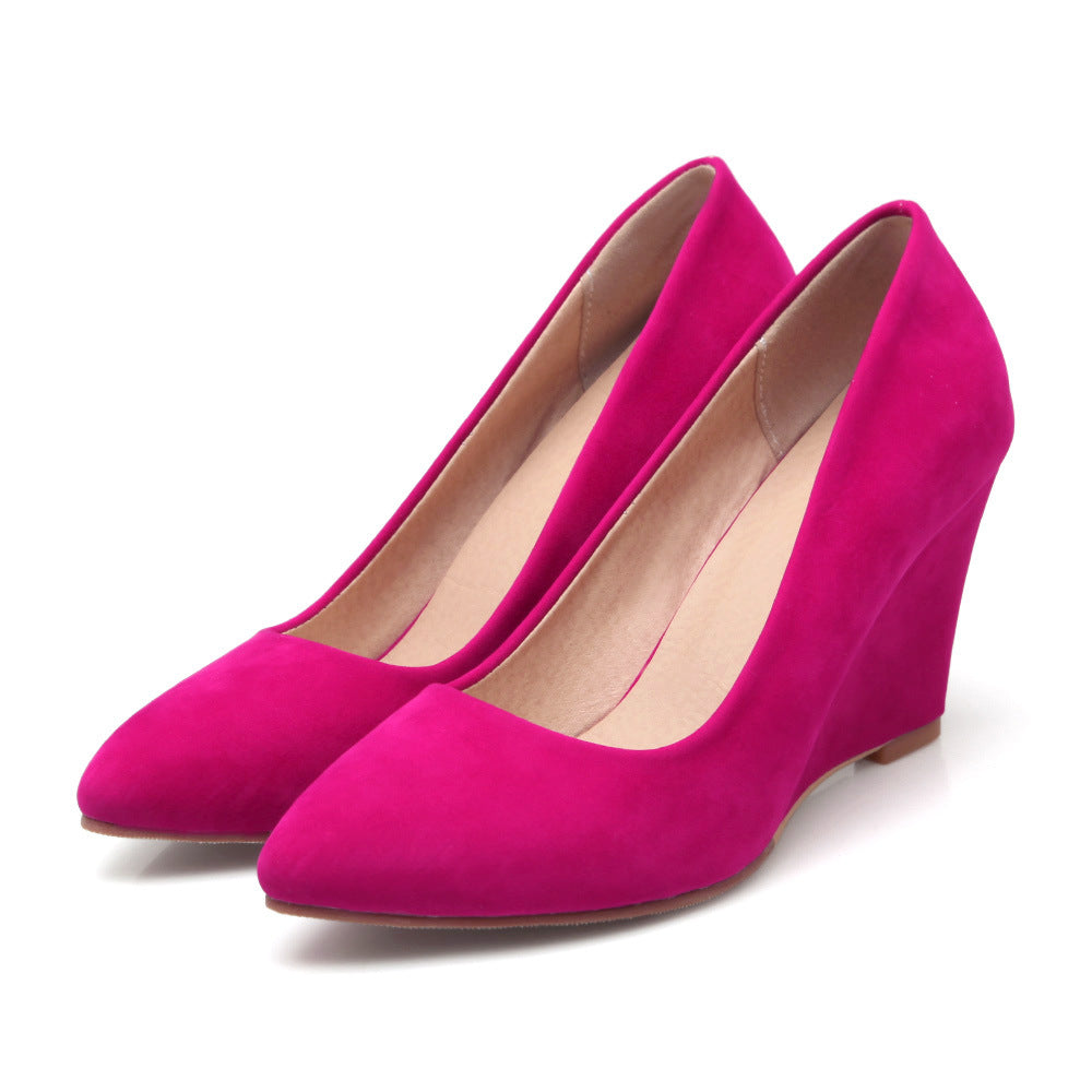 Shallow Mouth, Pointed High Heel And Comfortable Slope Heel