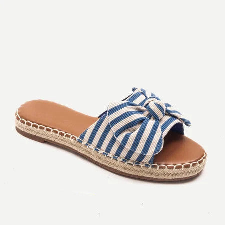 Large Size Hemp Rope Bowknot Slippers Women