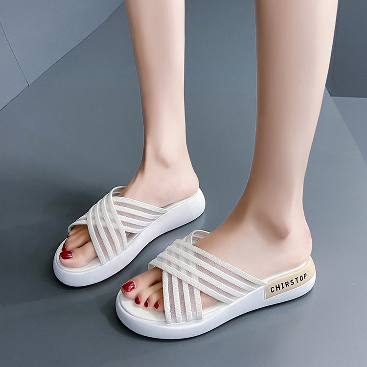 Cross Flip-Flops Platform Sandals And Slippers