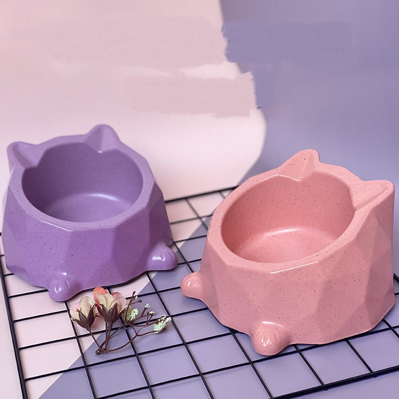 Protect The Cervical Spine From Overturning Bamboo Fiber Cat Tray