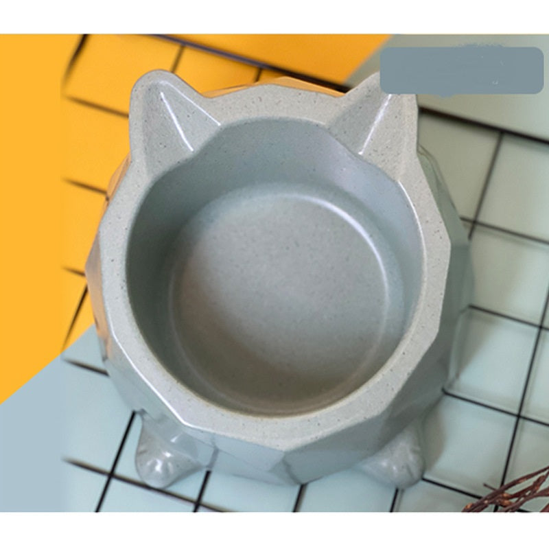 Protect The Cervical Spine From Overturning Bamboo Fiber Cat Tray