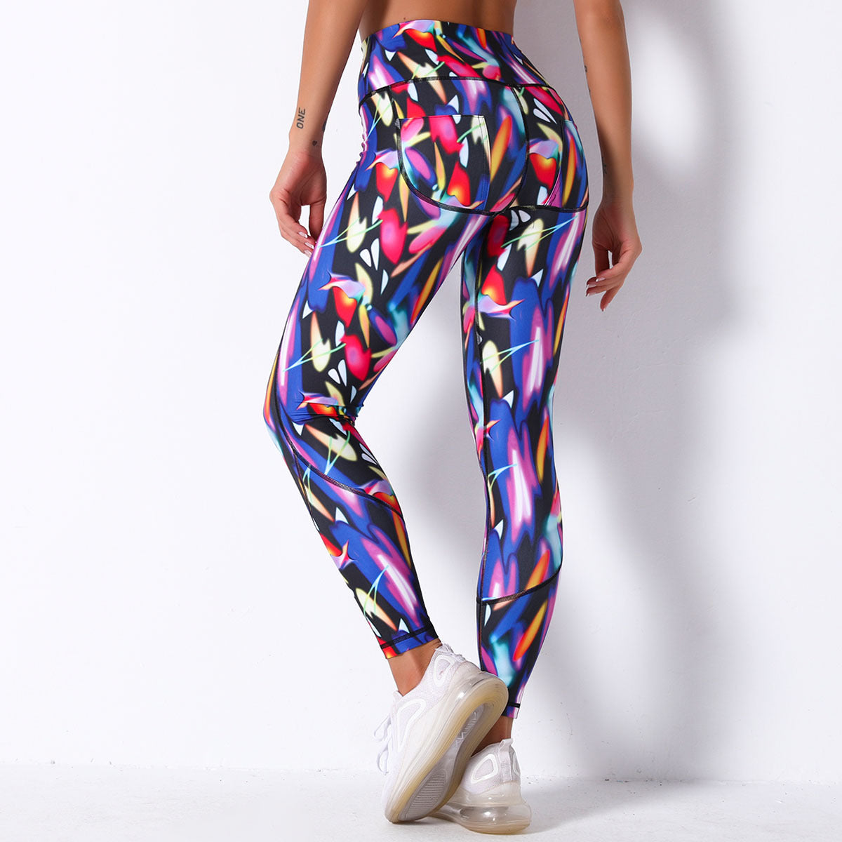 High waist stretch sports running fitness pants