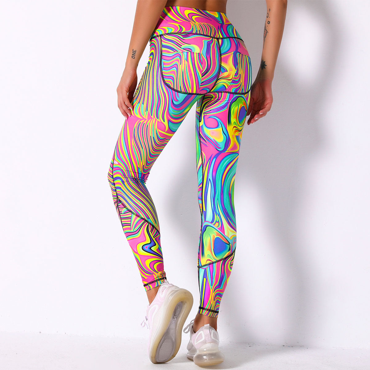 High waist stretch sports running fitness pants