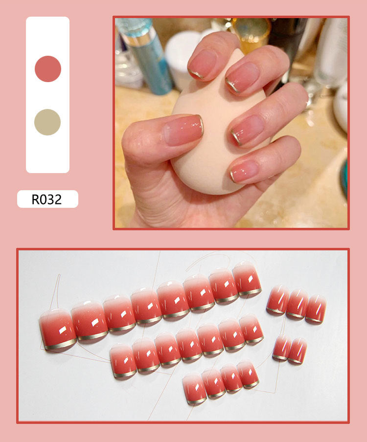 24 Pieces Of Wearable Nail Patches, Wearable Nail Pieces, Frosted Nail Art