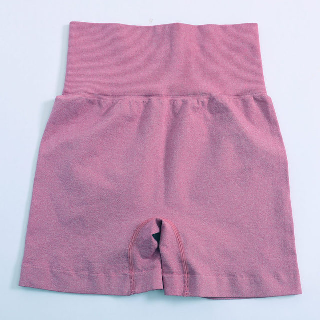 Solid High Waist Yoga Sport Shorts Women Gym Fitness Push Up