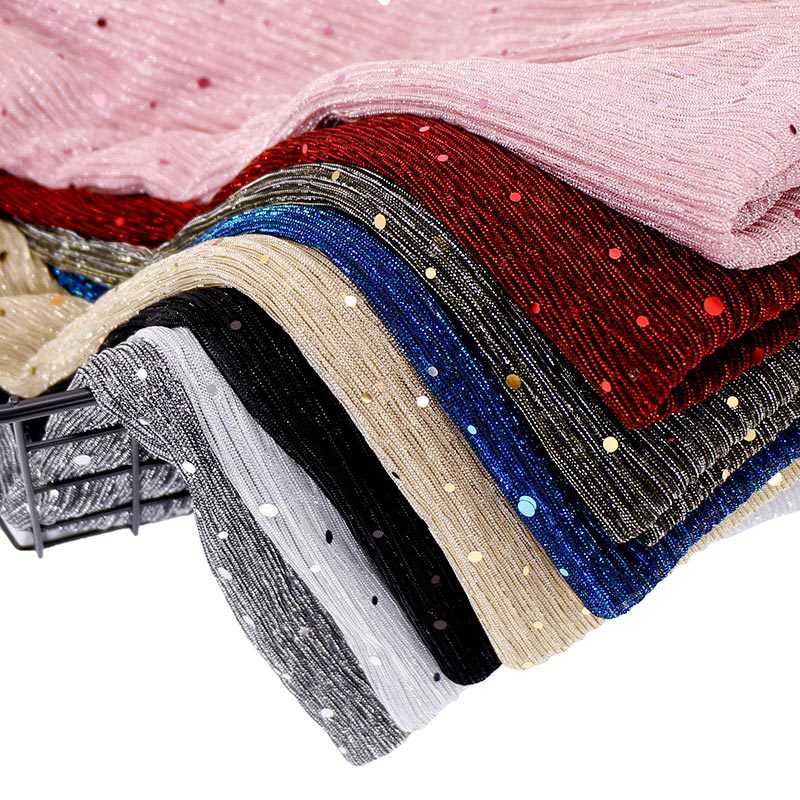 Sequins All-Mtch Scarf Monochrome Fashion Gold And Silver Long Scarf Women