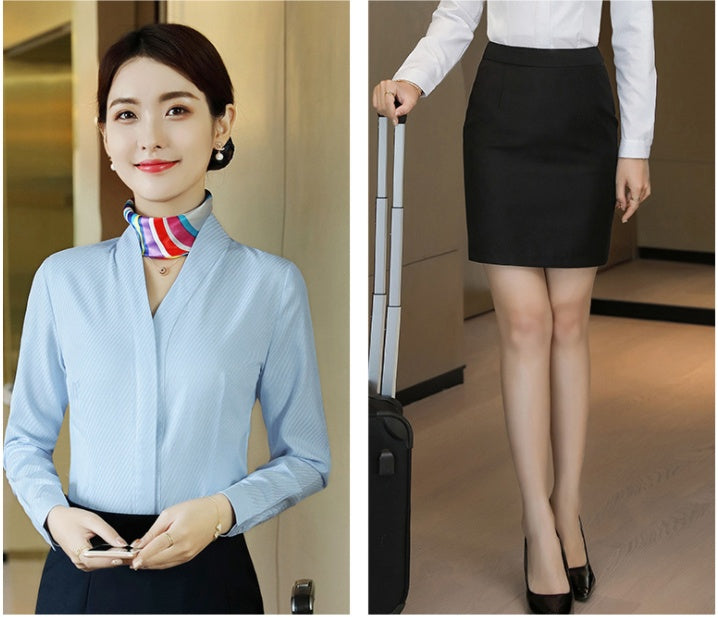 Korean Professional Short-sleeved Tooling Waist Waist Shirt Korean Formal Overalls