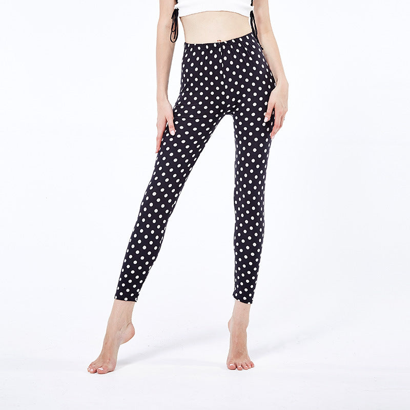 Frayed Cropped Trousers Slim Stretch Leggings