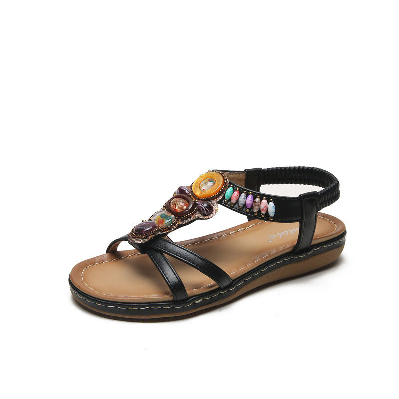 Bohemian Flat Casual Outer Wear Sandals