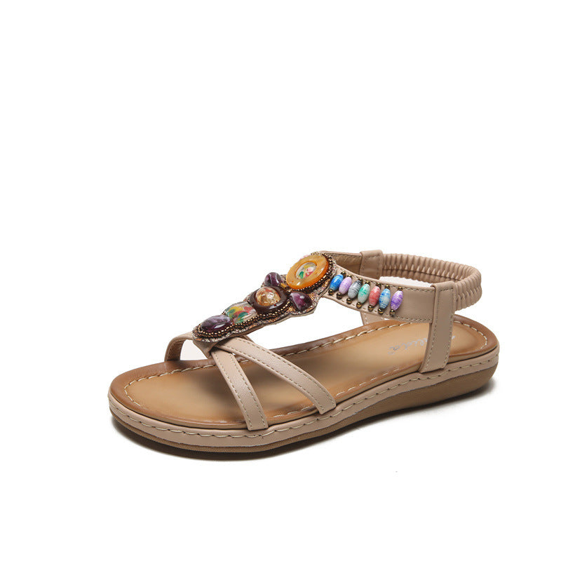 Bohemian Flat Casual Outer Wear Sandals