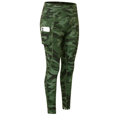 High-waist Hip-lifting Sports Fitness Pants  Camouflage Yoga Pants