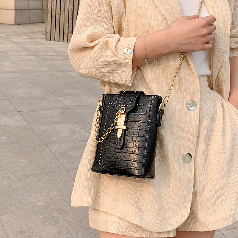 Women's All-match Fashion Pattern One-shoulder Mobile Phone Bag