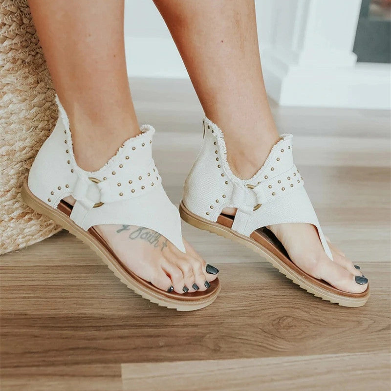 Metal Stud Flip-flop Roman Sandals