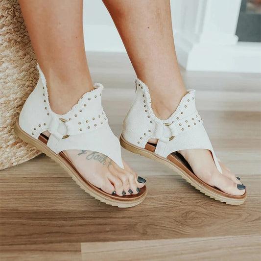 Metalnitte Flip-flop Romansandaler