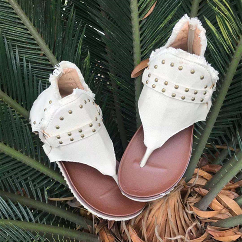 Metal Stud Flip-flop Roman Sandals
